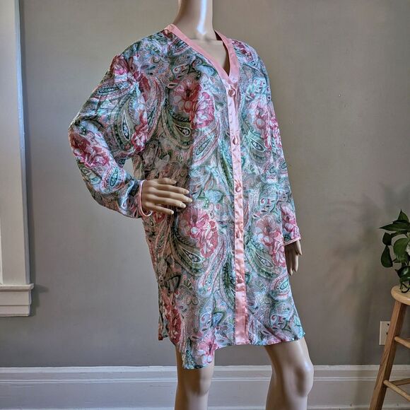 Vintage 90s Victoria's Secret Nightgown Gold Label Coquette Lingerie Size M/L - Picture 2 of 11